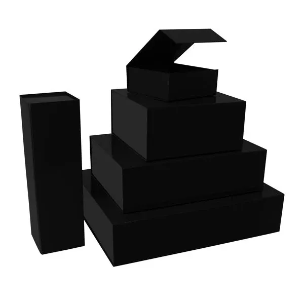 Magnet boxes 14x14,5x5,7cm Black (25 pcs)