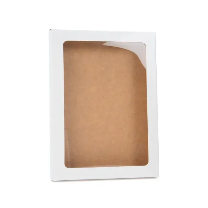 Kraft Gift Boxes glossy White 13.7x1.5x18.7cm